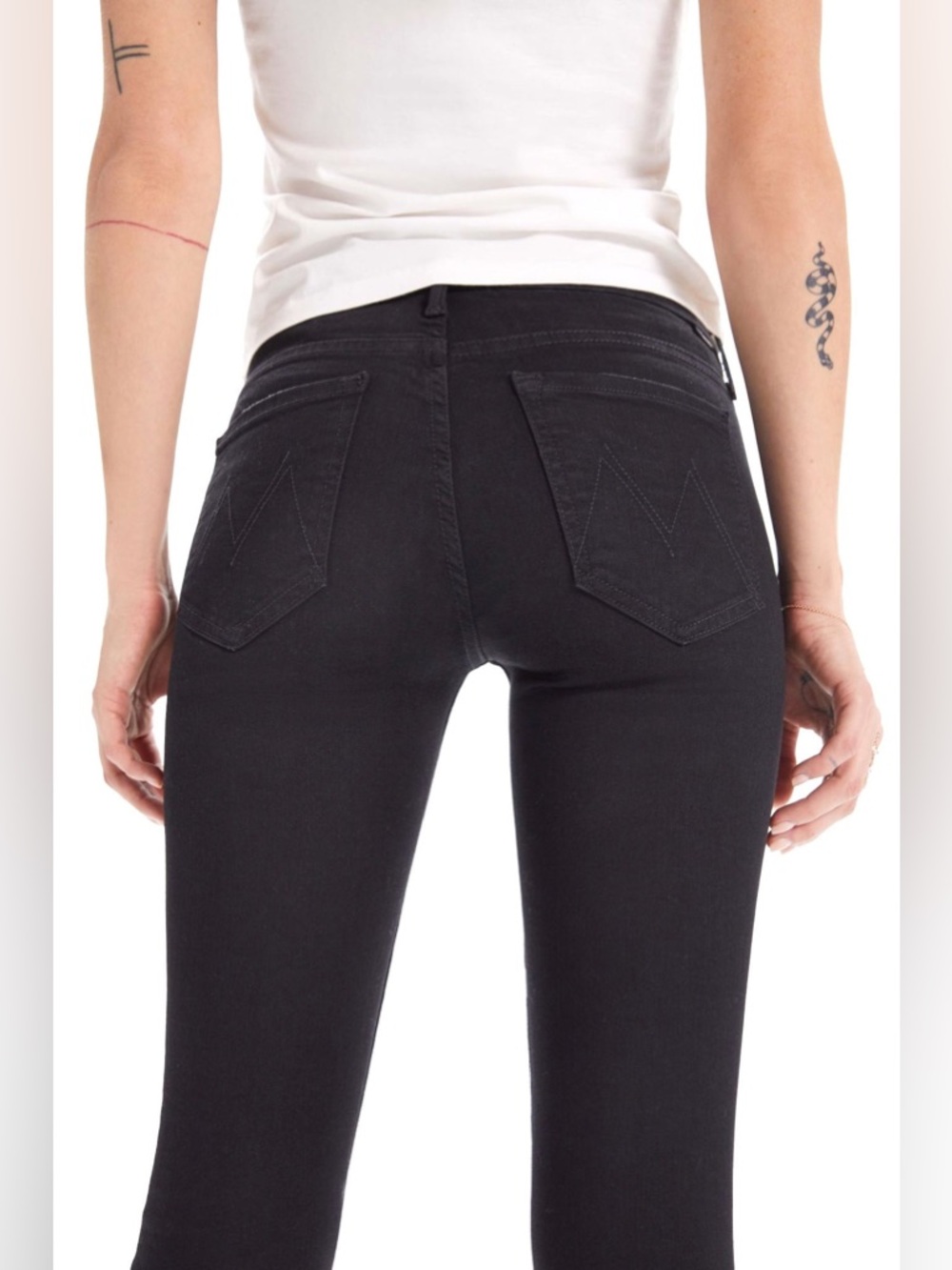 Mother "The Looker" Skinny Jeans – Not Guilty Black size 26 cotton blend